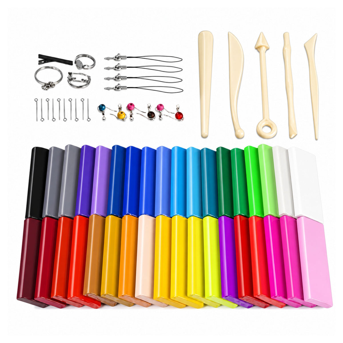 Accesorii pentru Aluat Plastilina Pentru Crearea Decoratiunilor Bijuterii 24 Buc.