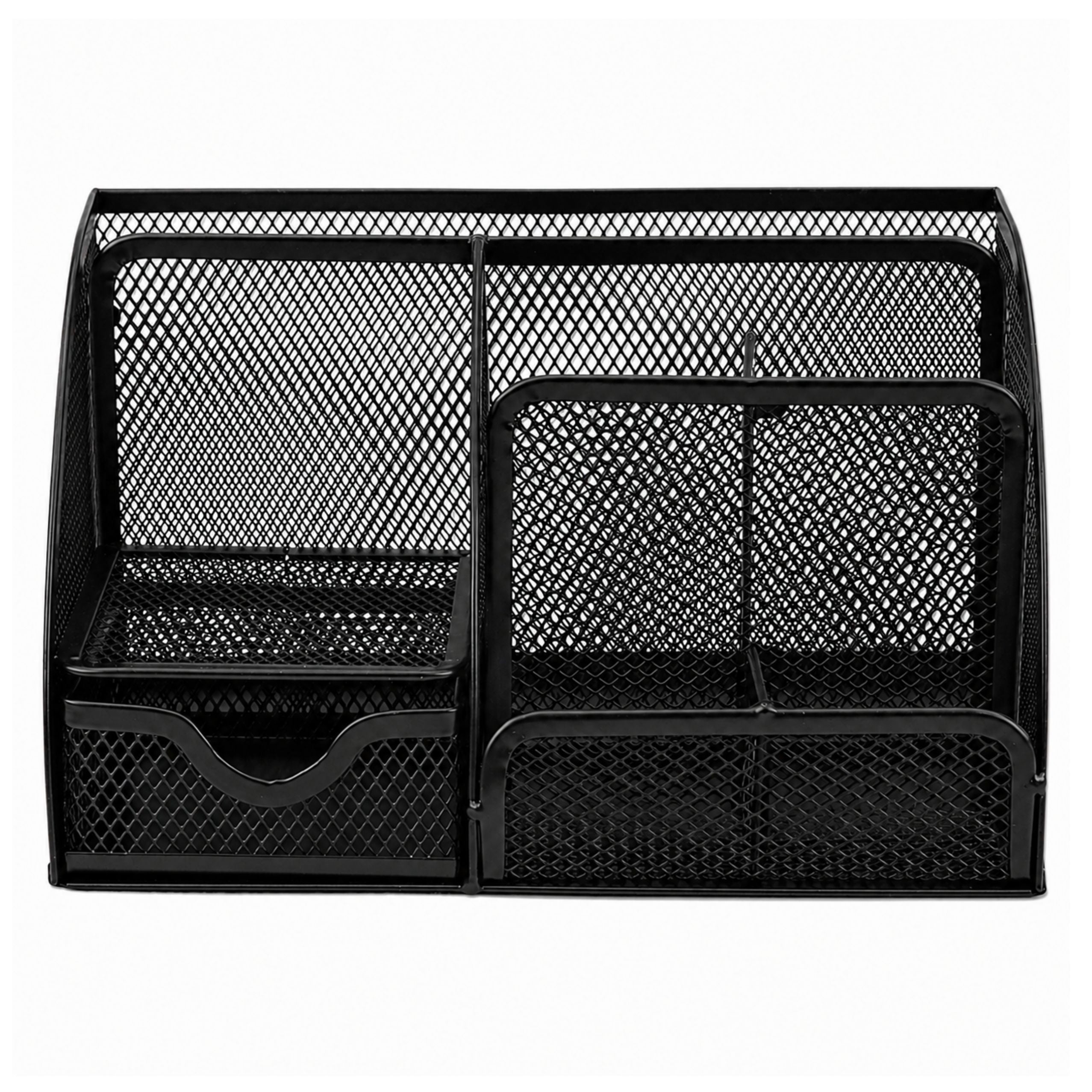 Metal Desk Organizer Office Drawer Compartment Black