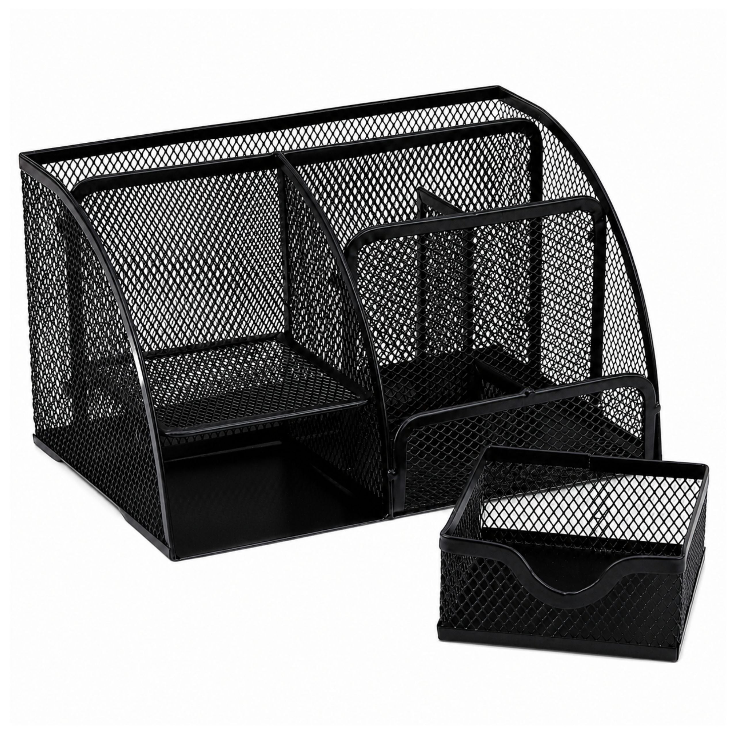 Metal Desk Organizer Office Drawer Compartment Black