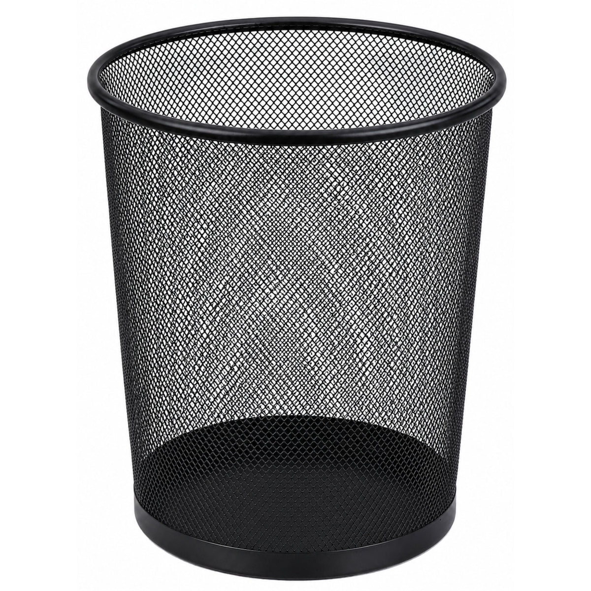 Kancelářský odpadkový koš kovová kulatá černá 10l