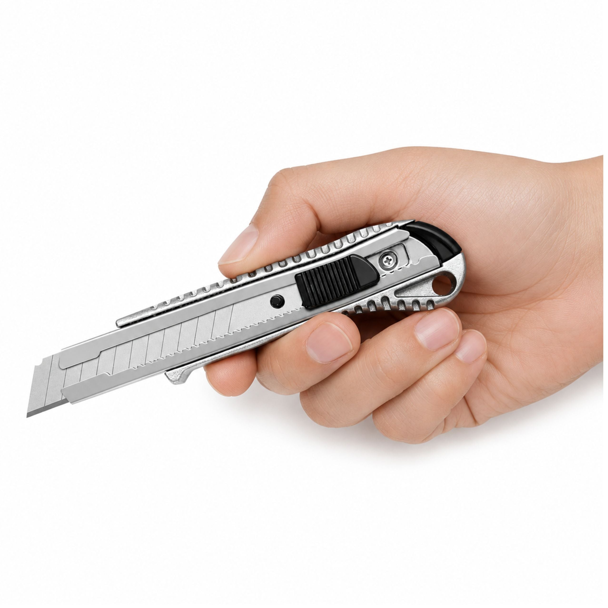 Aluminum Retractable Segment Knife With Lock Snap-off Blade 18 Mm
