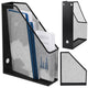 Metal Office Organizer Stand For Documents And Folders Vertical Black A4