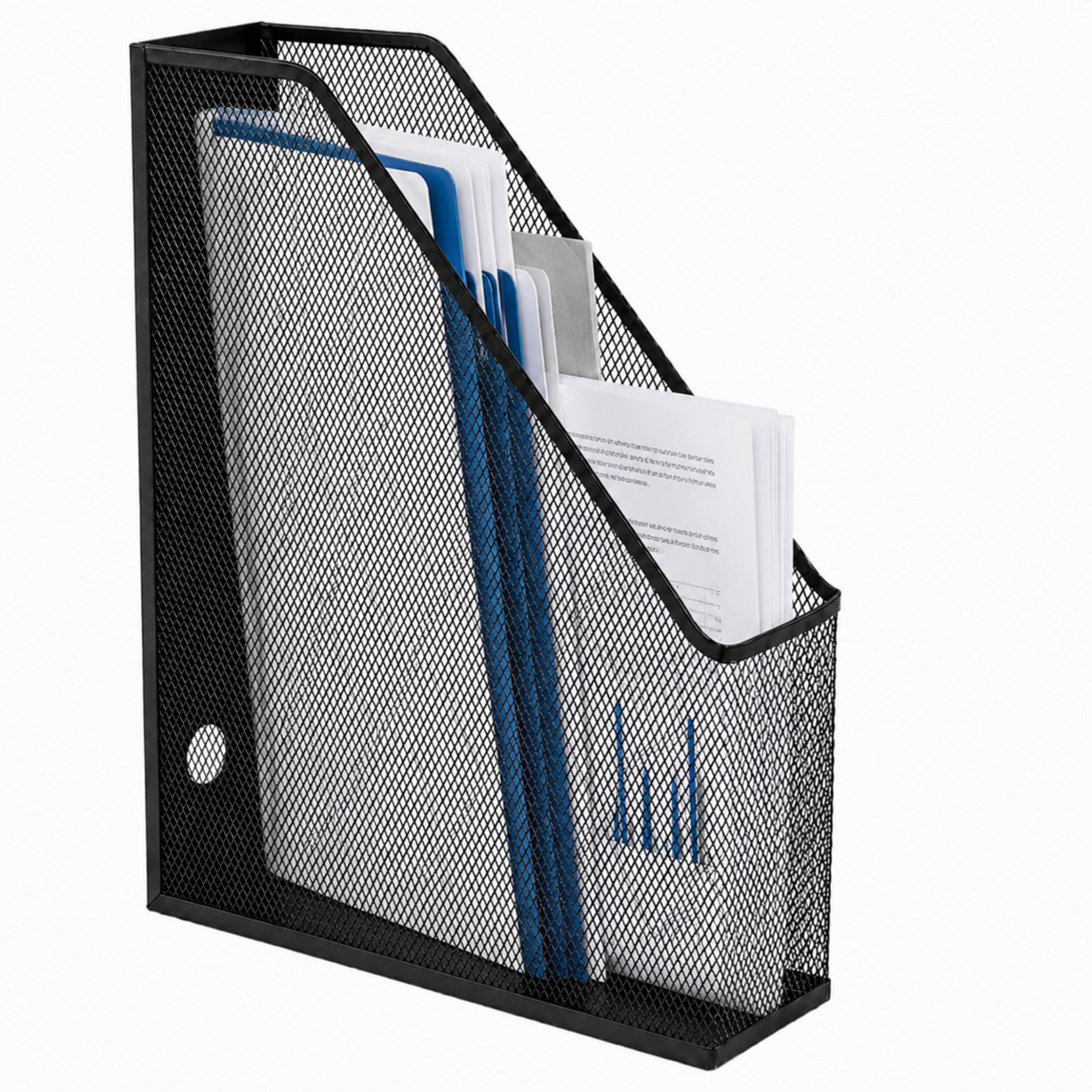 Metal Office Organizer Stand For Documents And Folders Vertical Black A4