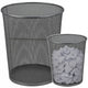 Office Waste Bin Metal Mesh Round Silver 19 L