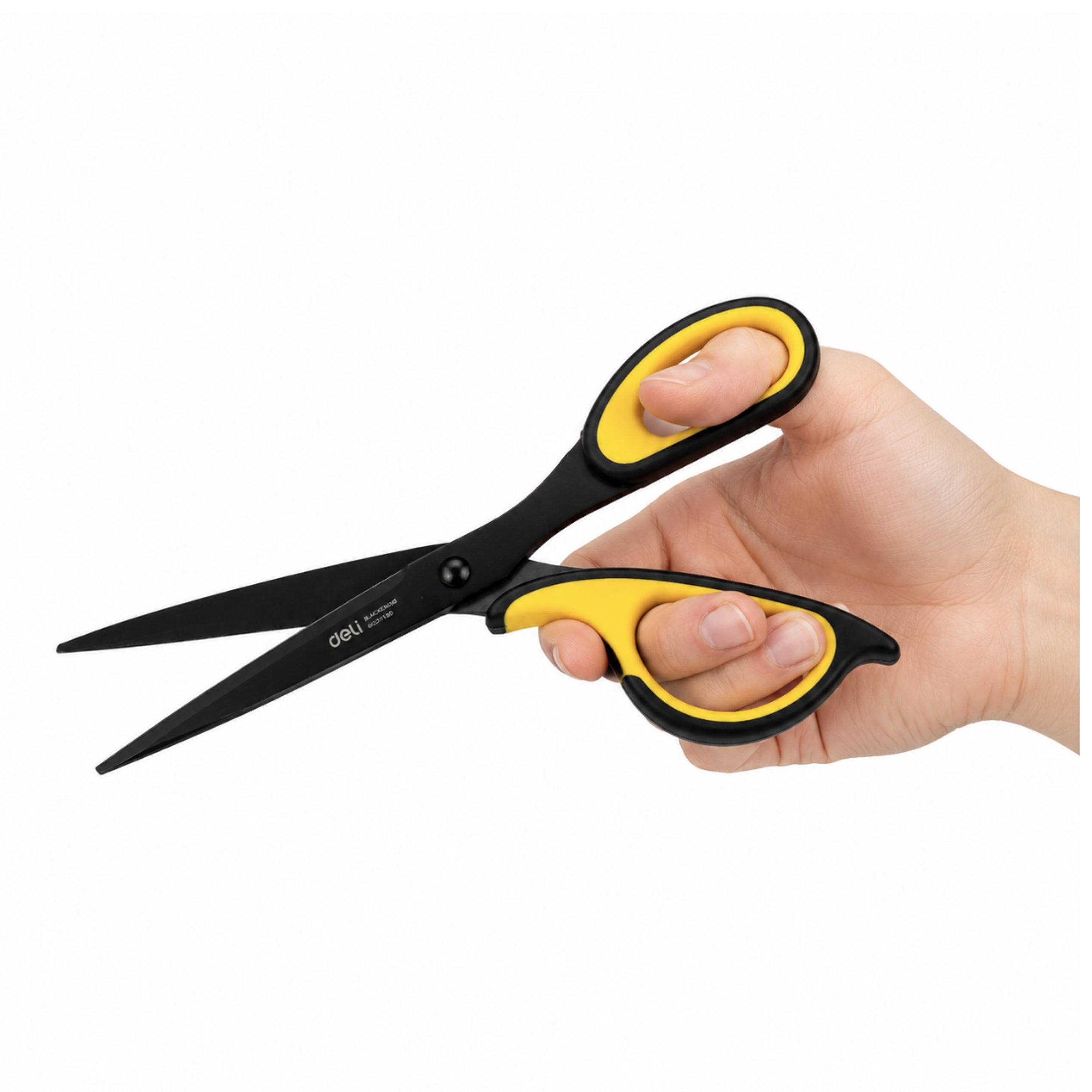 Black And Yellow Stainless Steel Office Scissors 18.4 Cm