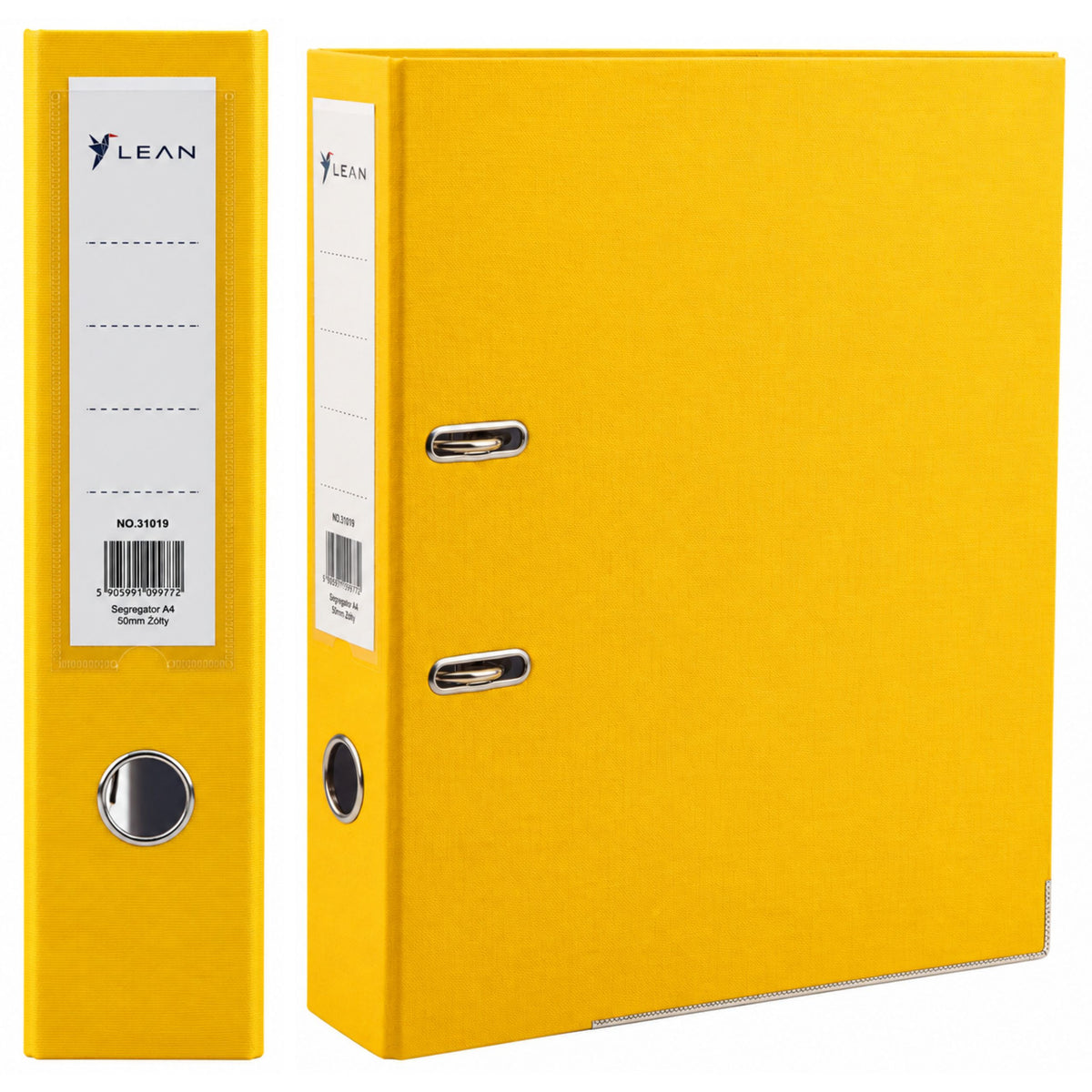 A4/80mm Document Binder With Lever Mechanism Yellow