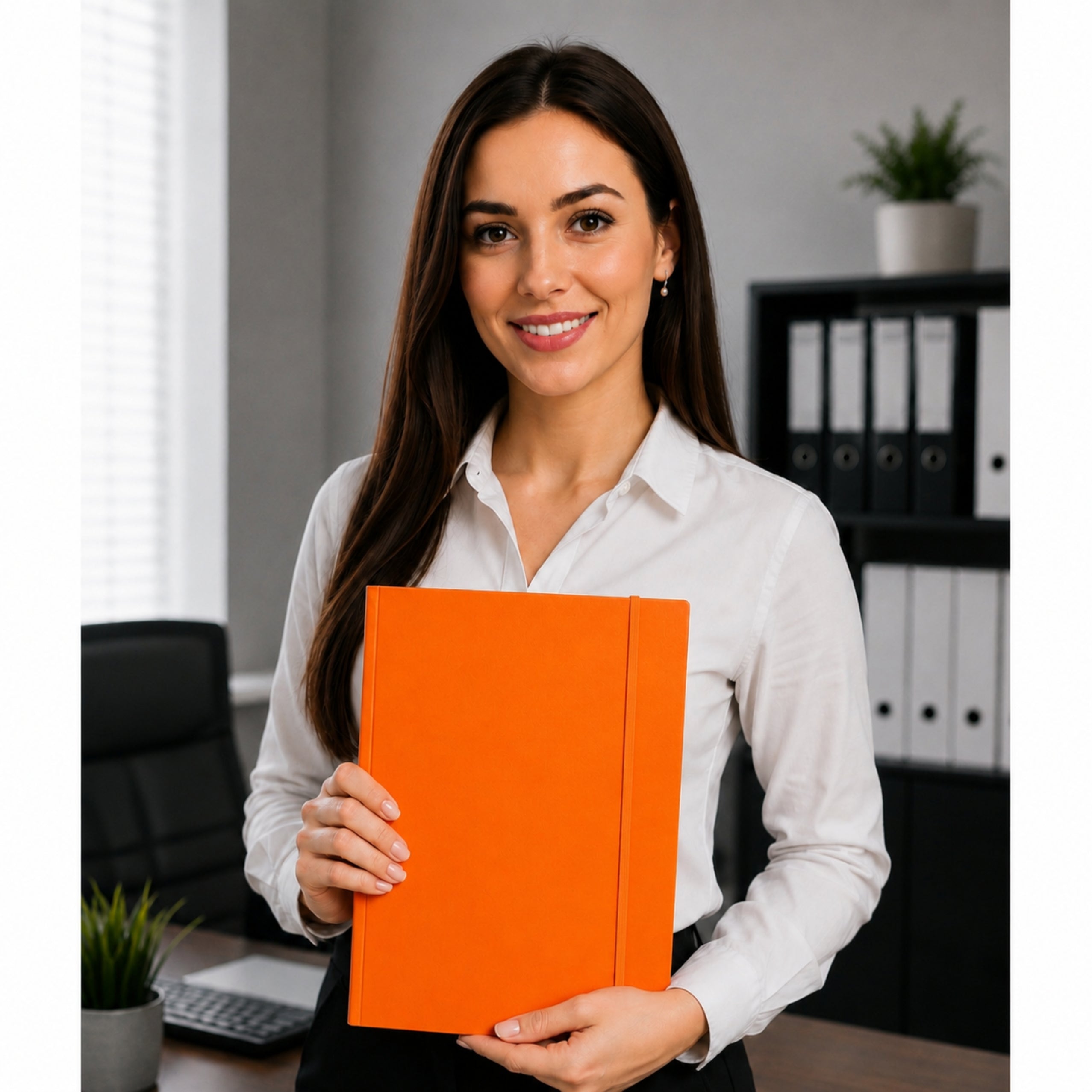 Papmappe Med Elastik Lakeret A4 300 G/m2 Orange