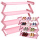 Shoe Cabinet Lightweight 4-tier Shelf Freestanding Pink