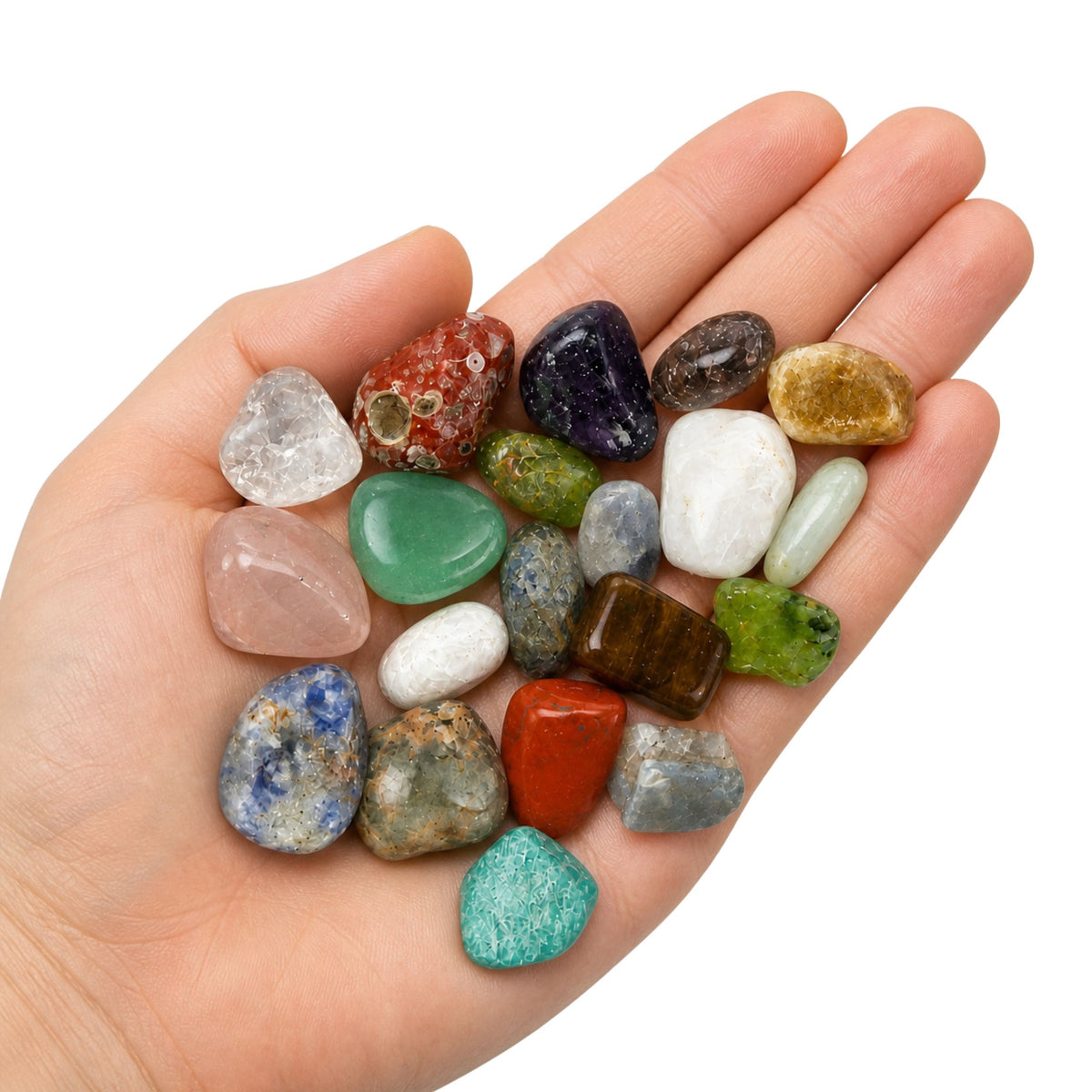 Set Of Semi-precious Minerals Collectible Stones Educational 20 Pcs.