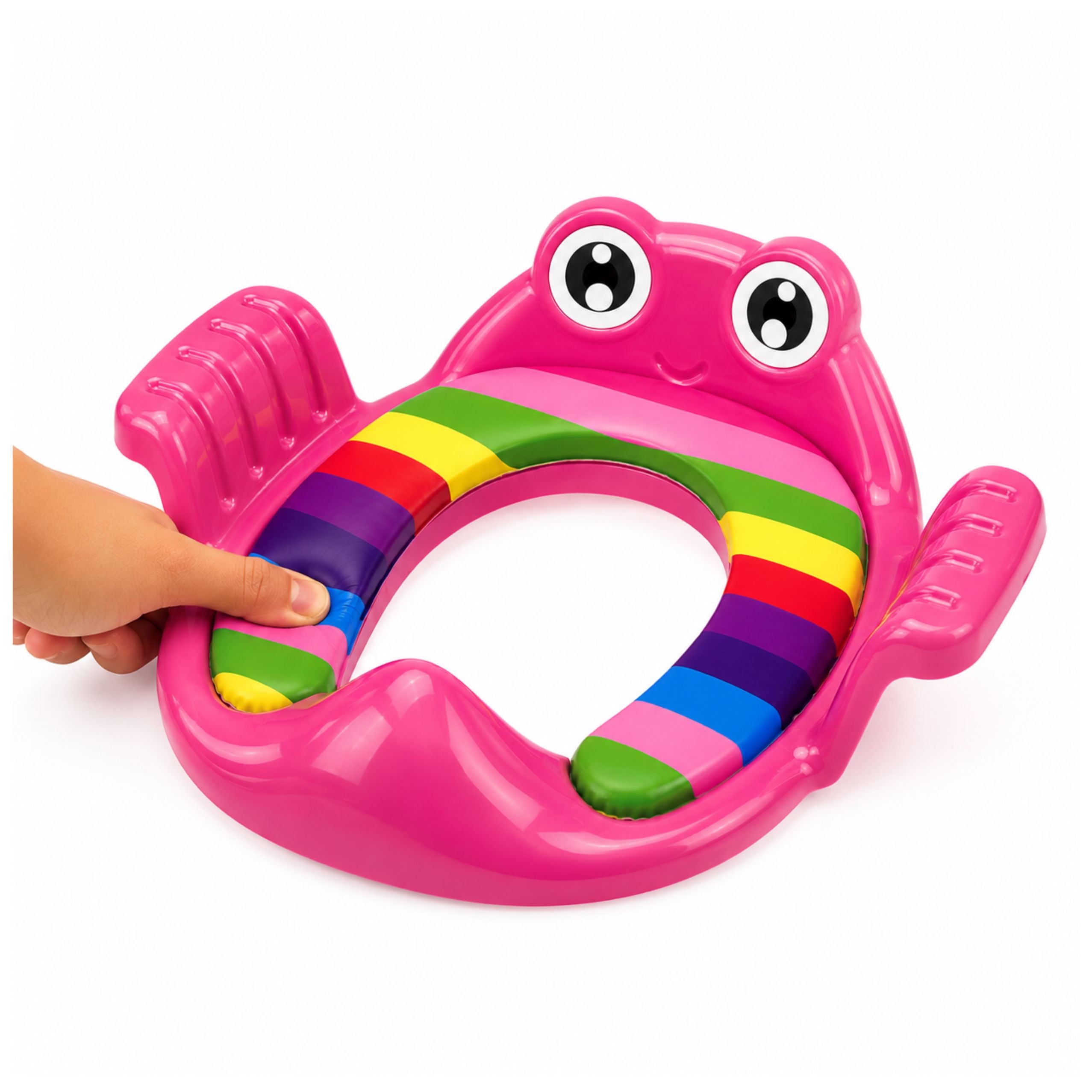 Copriwater Per Bambini Sedile Morbido Con Maniglie Rosa