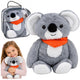 Koala Ours Peluche Lestée Mascotte Thérapeutique 1,3 Kg Gris 35 Cm