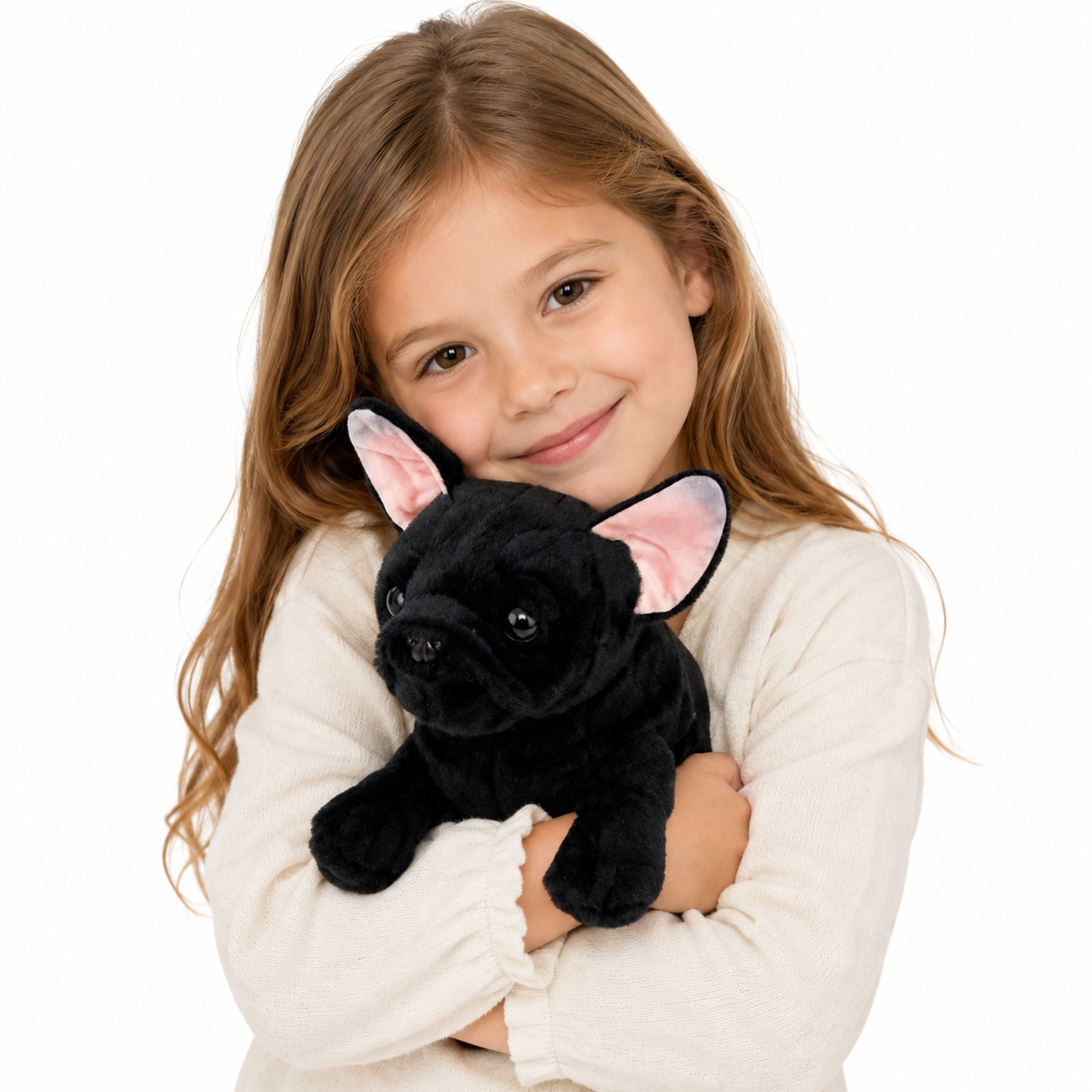 Plush Toy French Bulldog Black 22 Cm