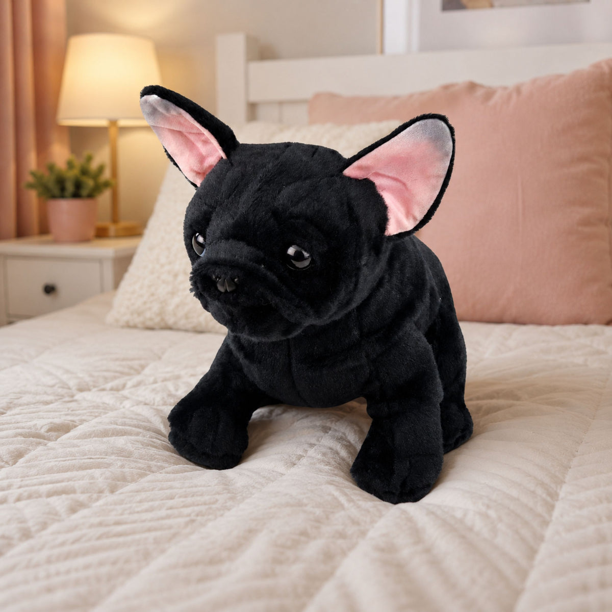 Plüschtier Französische Bulldogge Schwarz 22 cm