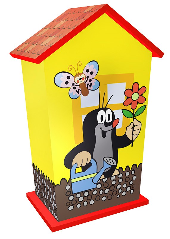 Wooden Money Box With Mole