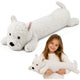 Mascota de peluche grande perro West Highland blanco 90 cm