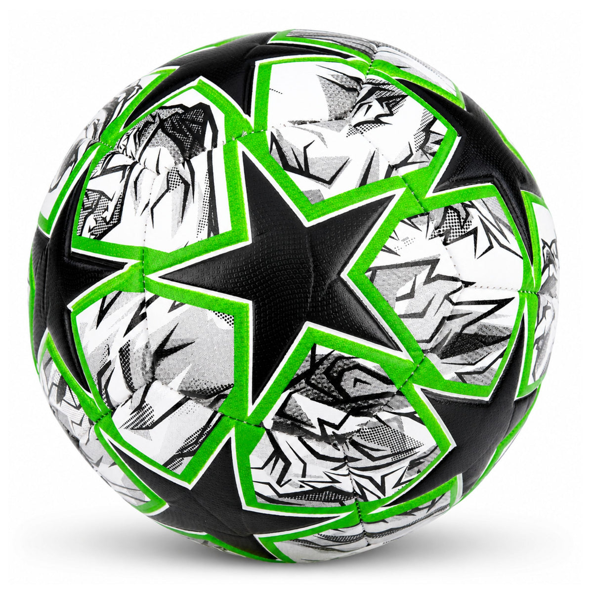 Training Football For Grass Field Green Stars 22cm Size 5