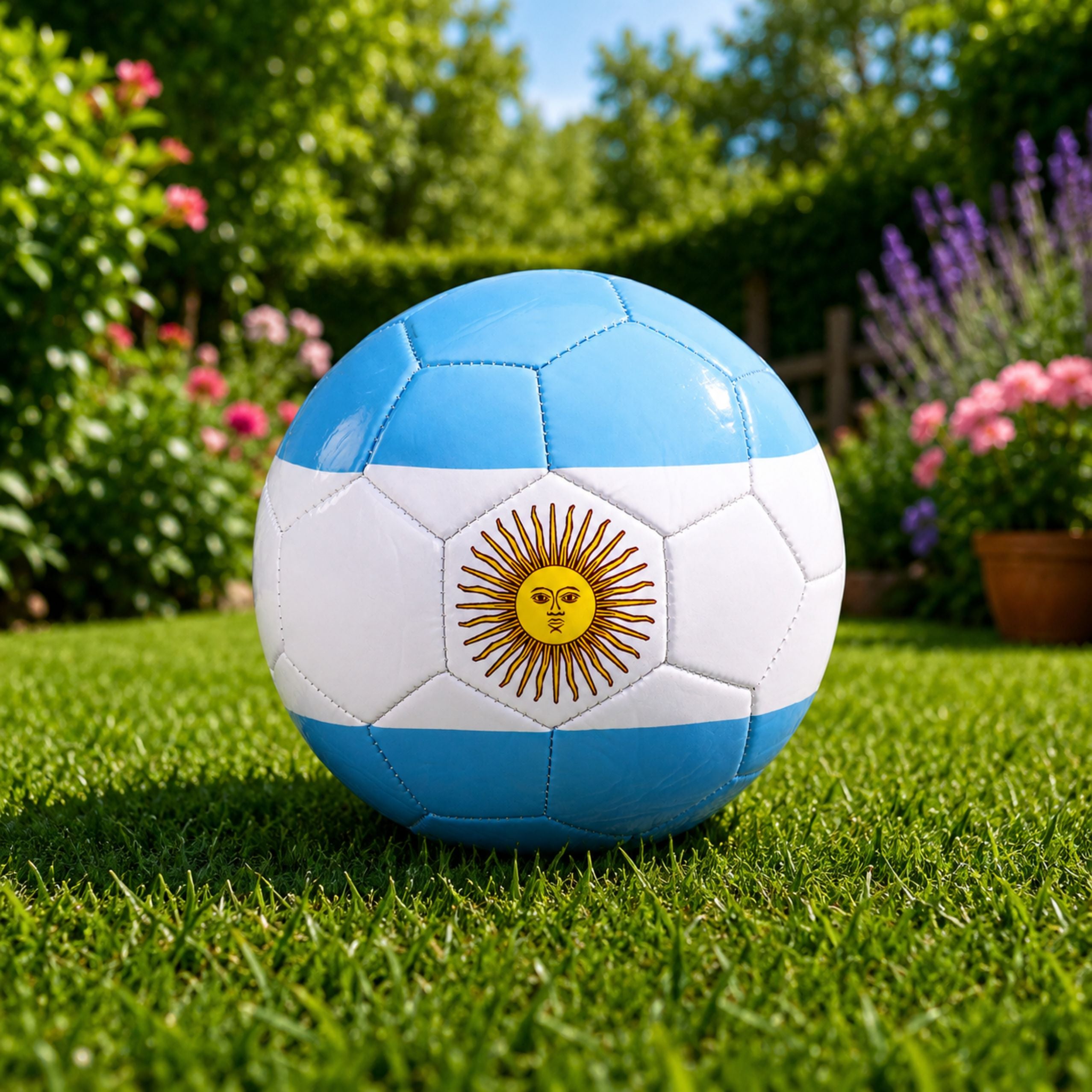 Training Football For Grass Field Argentina Colors 22cm Size 5