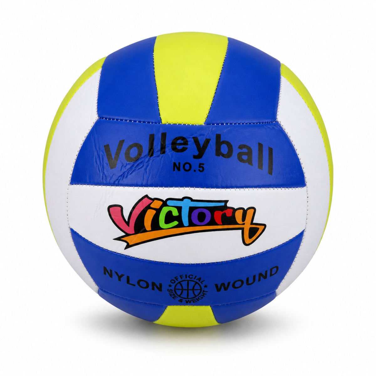 Balón de entrenamiento de voleibol que rebota amarillo blanco azul 22 cm talla 5