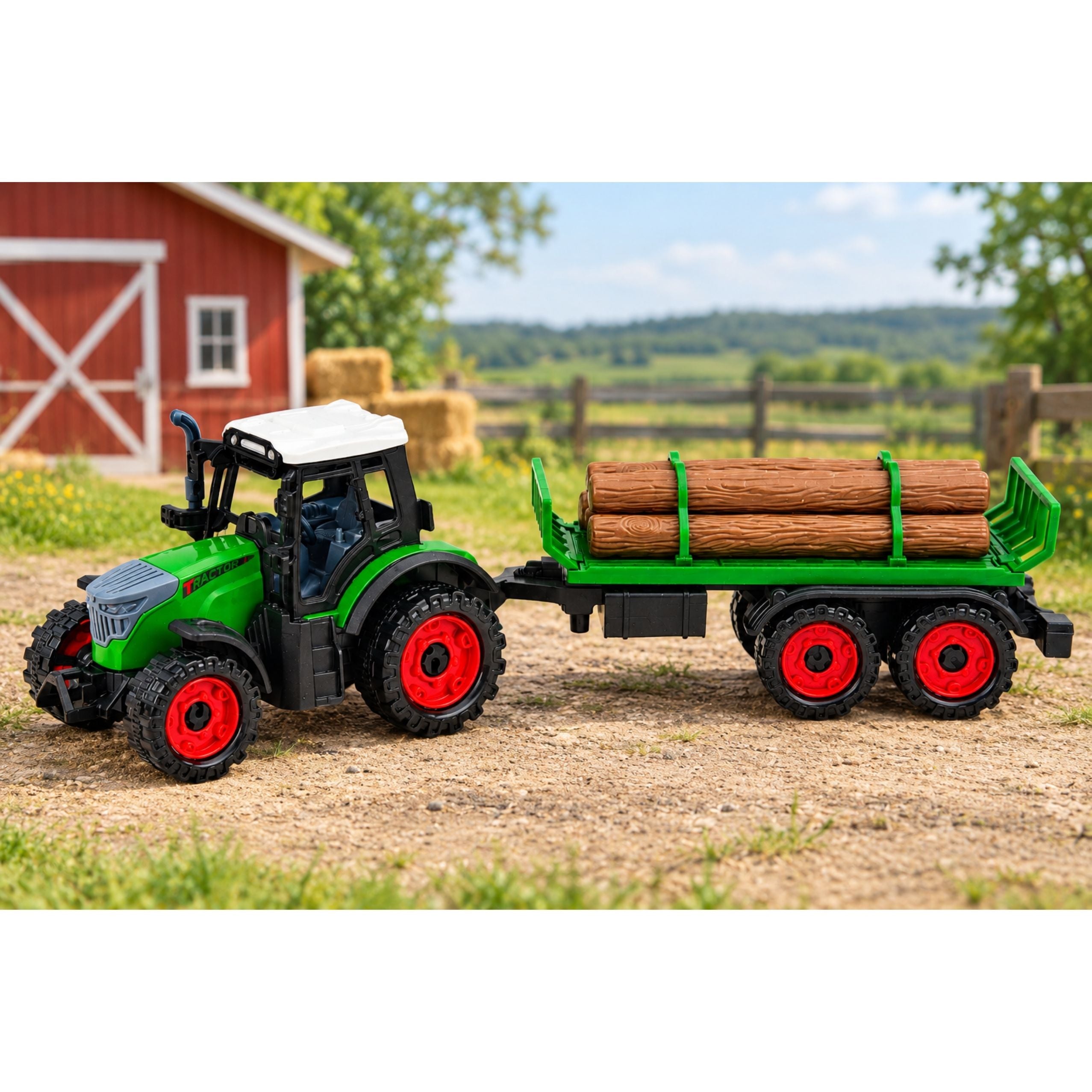 Agricultural Farm Tractor With Tree Trailer Friction Drive Bale 35cm