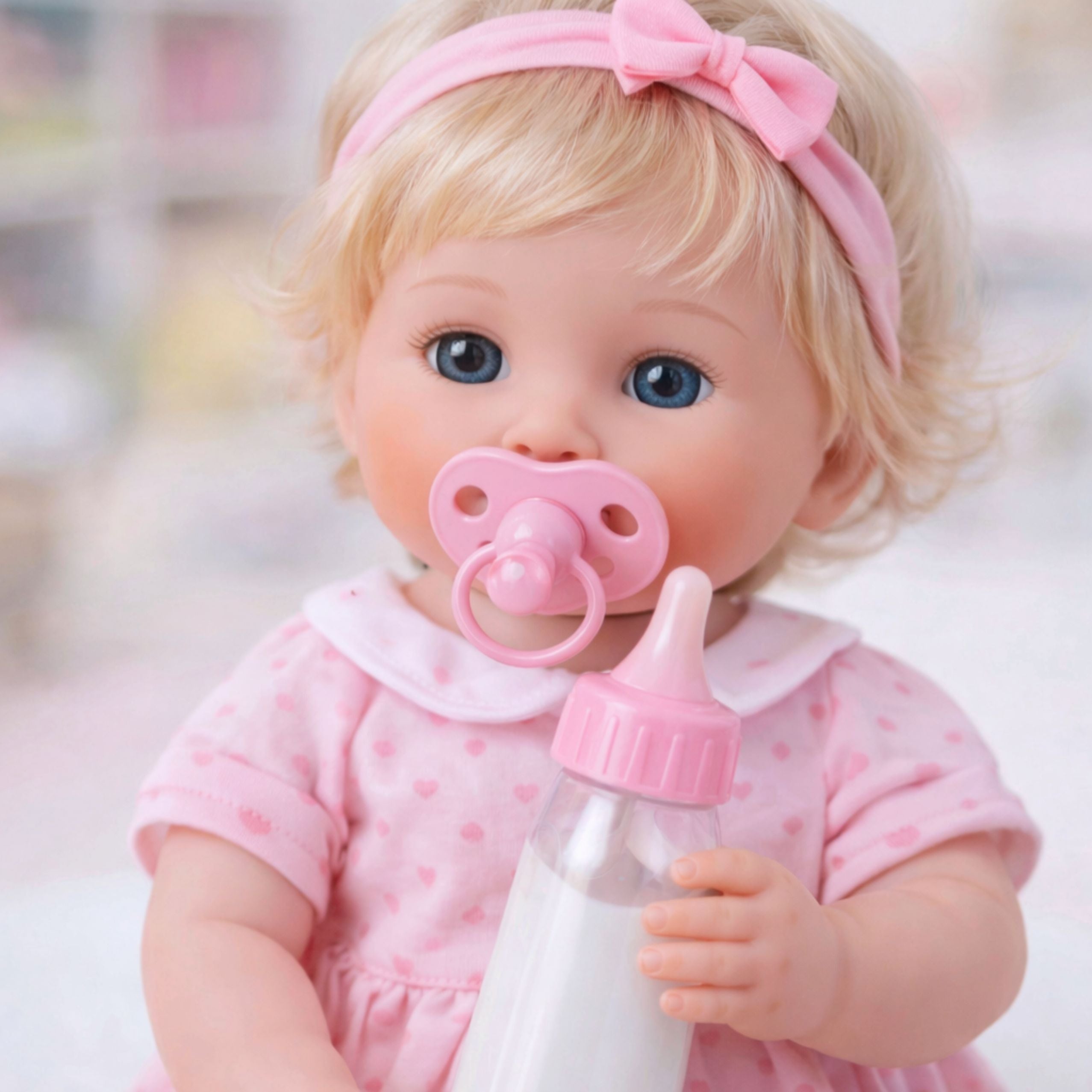 Baby Doll Bottles Juice Milk Pacifier Set 3 Pcs.