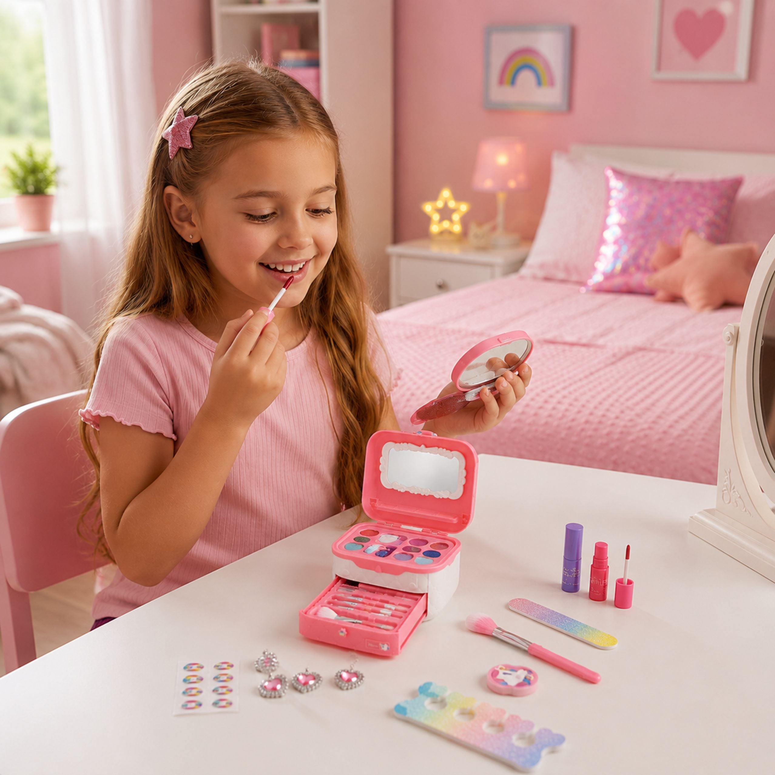 Beauty Set Children's Cosmetics Box Pink Unicorn 72 Pcs.