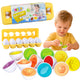 Educational Egg Sorter Shape Matching Colorful Fruits 12 Pcs.
