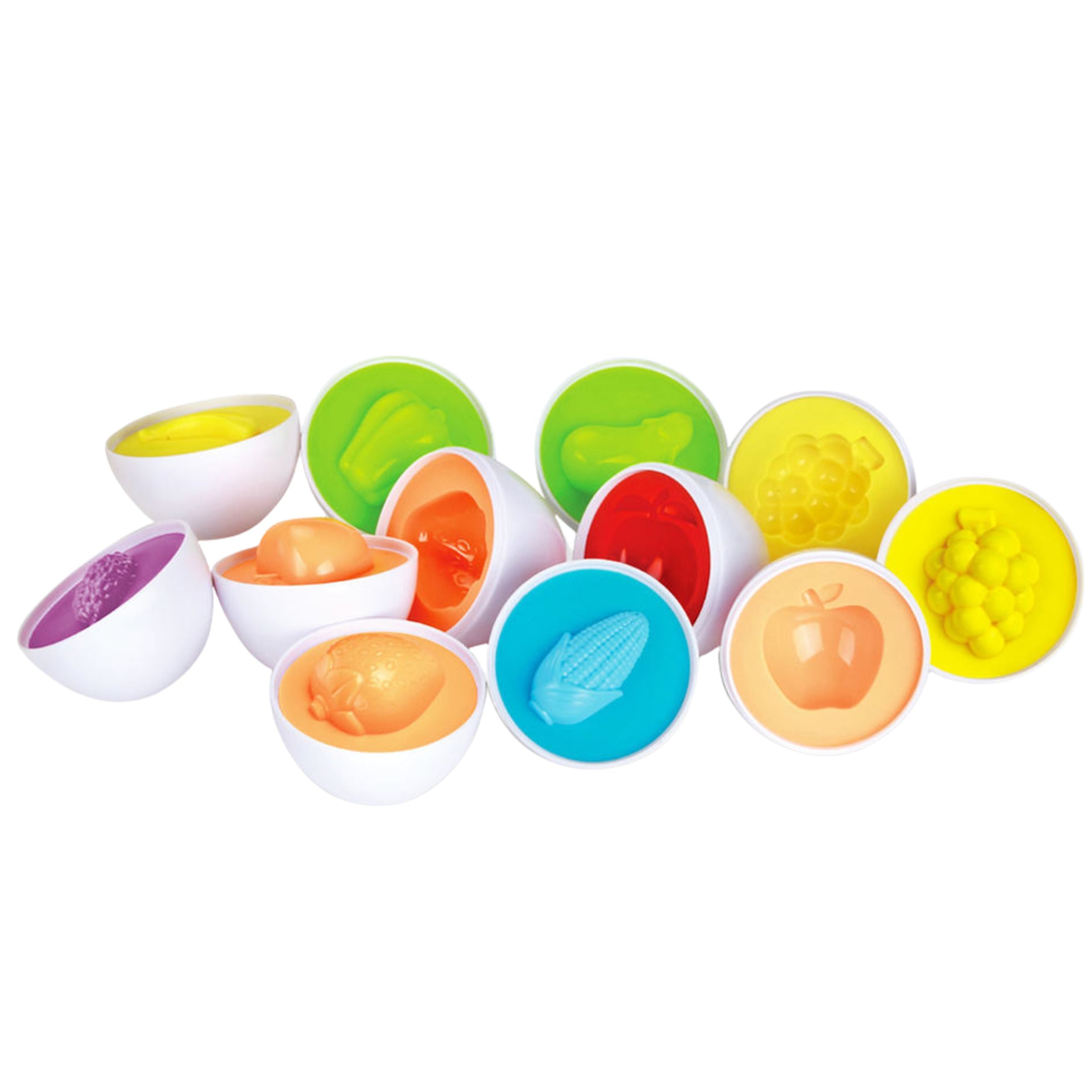 Educational Egg Sorter Shape Matching Colorful Fruits 12 Pcs.