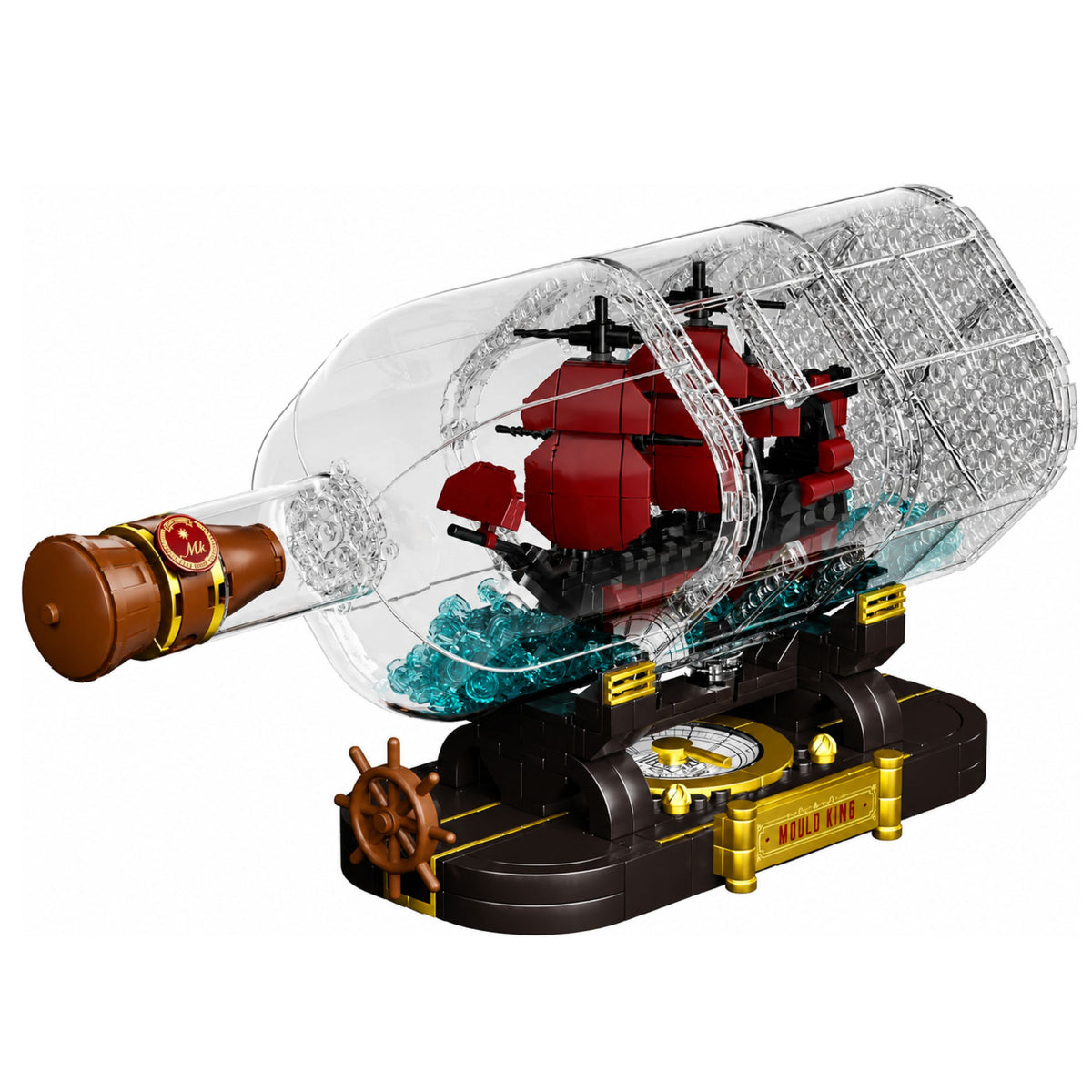 Ship In A Bottle Byggeklodser Dekorativt Sejlskib Brun 885 Stk.