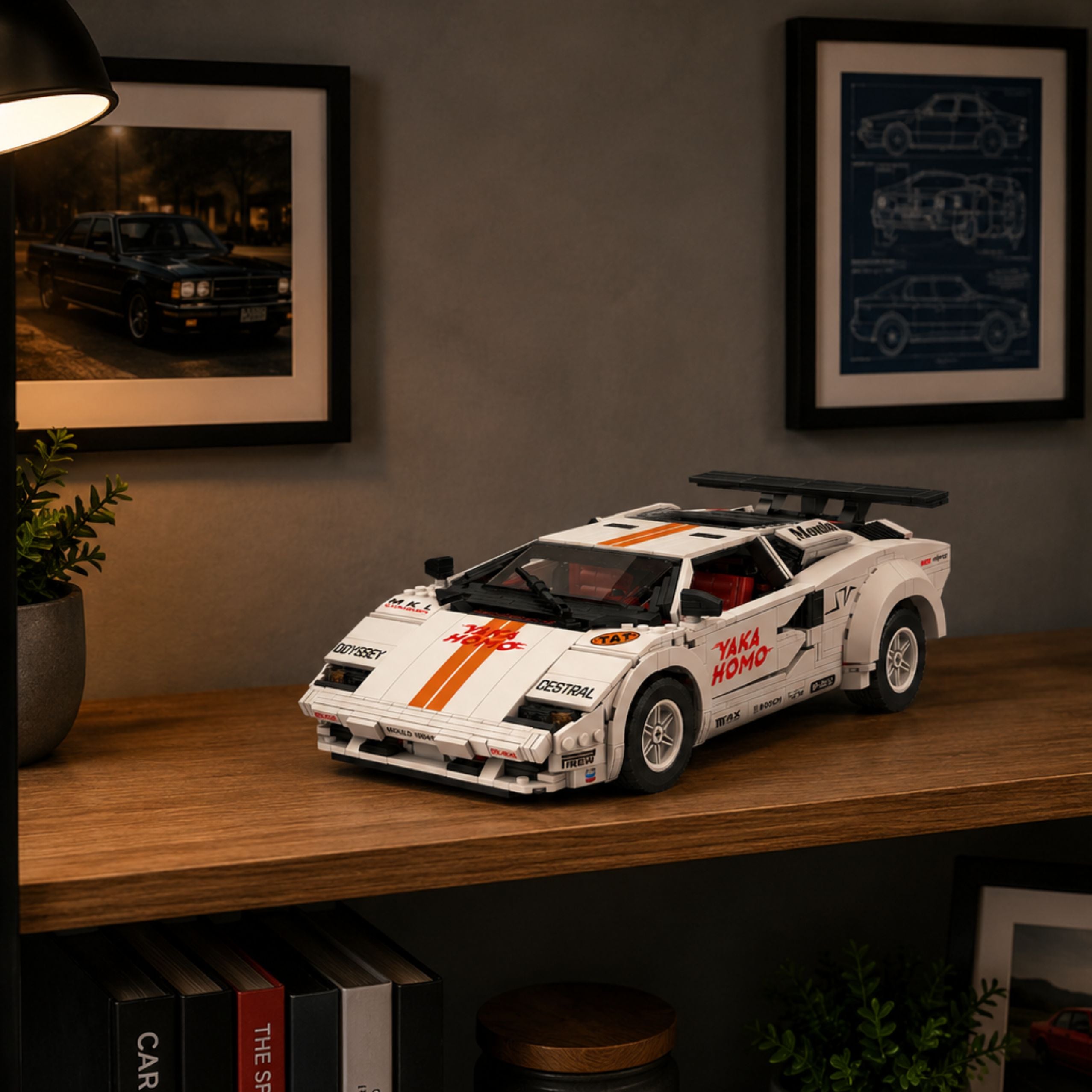 Rc-ferngesteuerte Sportwagen-bausteine weiß 1384 Teile.