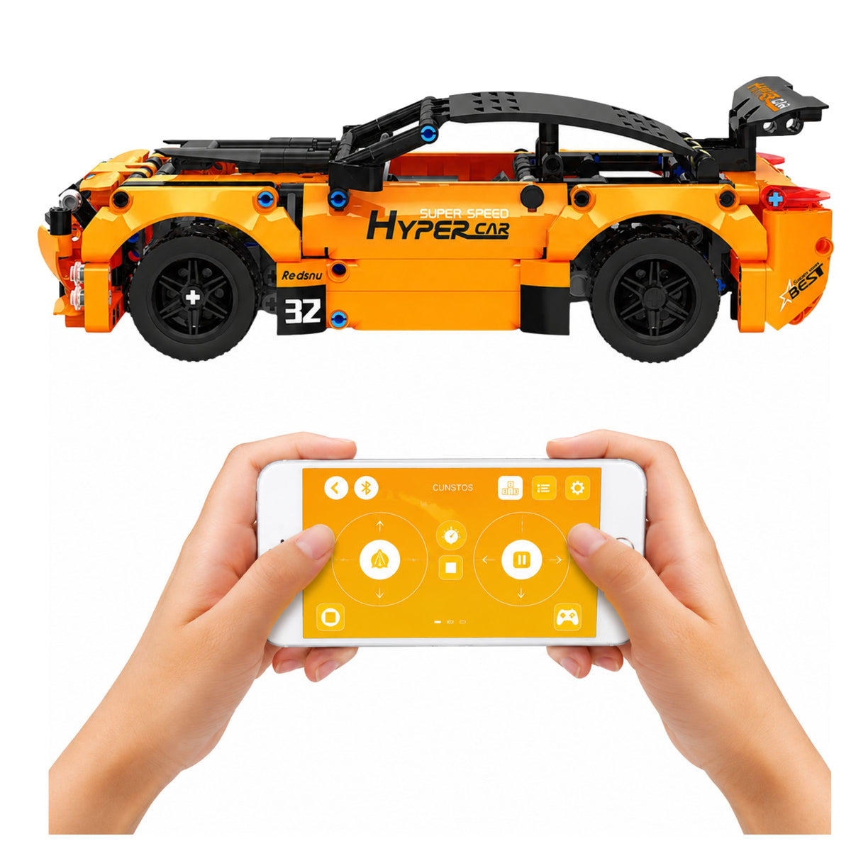 Rc Auto Ferngesteuerte Bauklötze Orange 545 Stk.