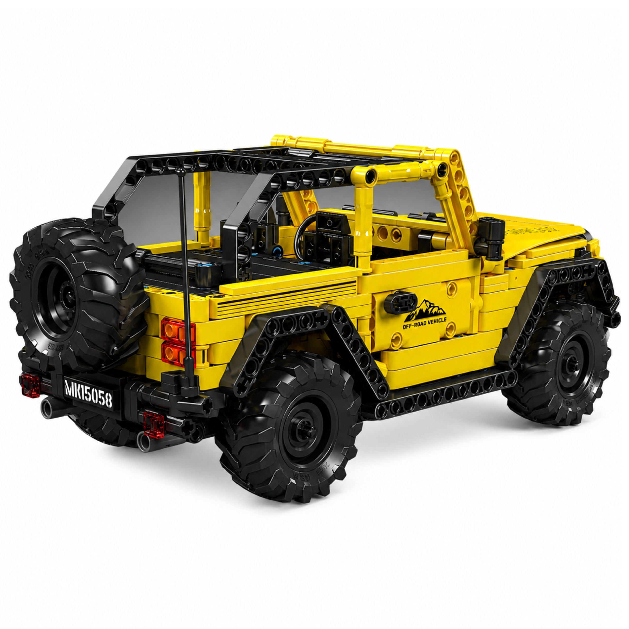 Construction Bricks Car Off-road Vehicle Wrangler Yellow 746 Pcs.