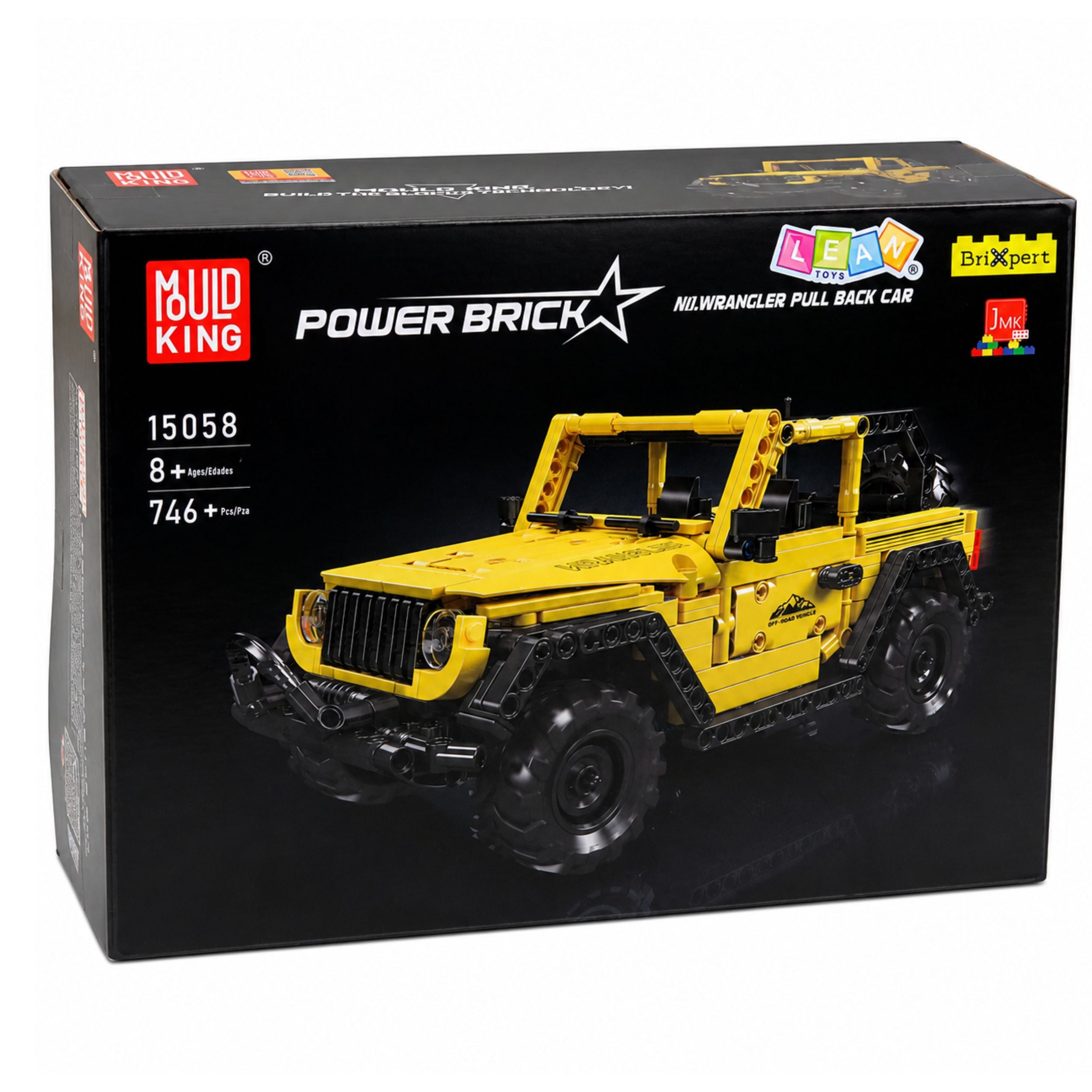 Construction Bricks Car Off-road Vehicle Wrangler Yellow 746 Pcs.