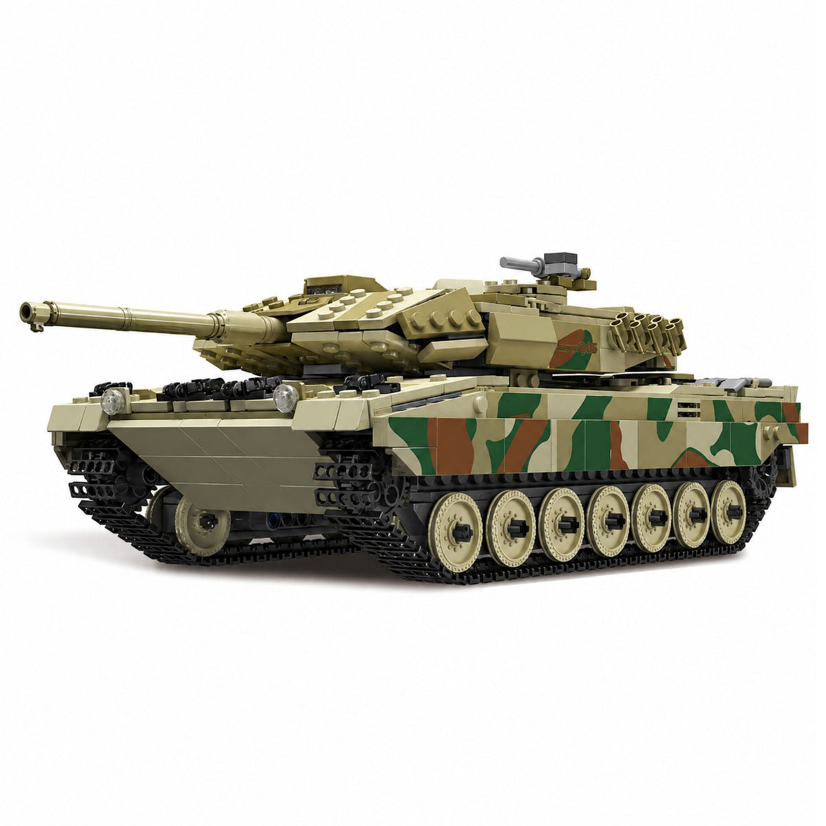 Vojenský tank Leopard na dálkové ovládání Rc stavební cihly 1100 ks.