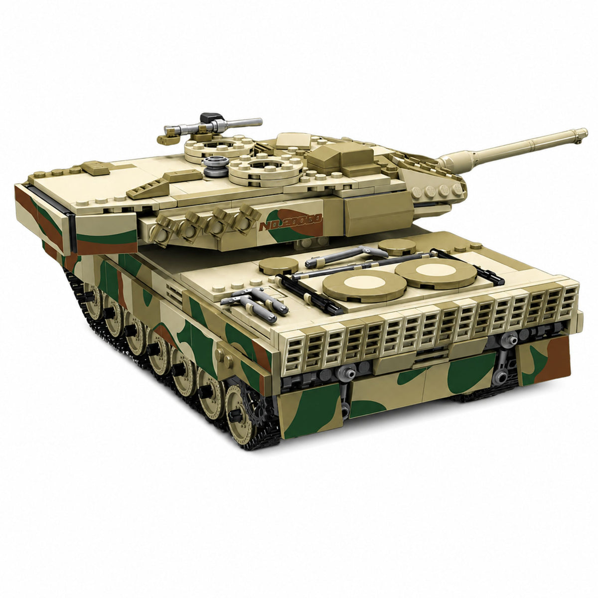 Vojenský tank Leopard na dálkové ovládání Rc stavební cihly 1100 ks.