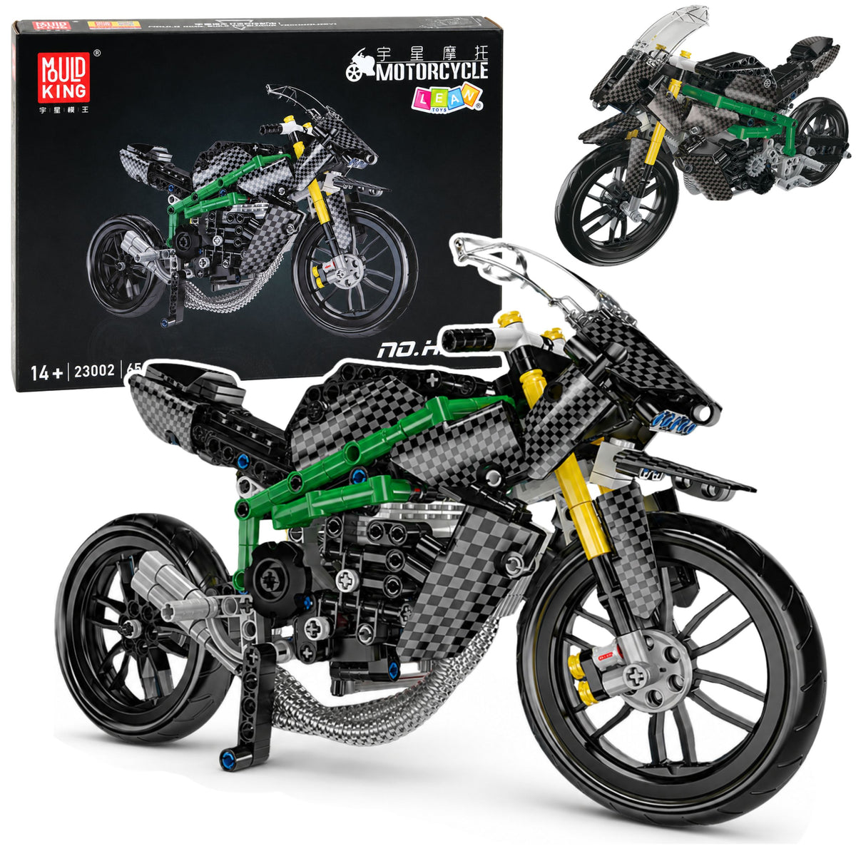 Bausteine ​​Racing Motorrad Sport Schwarz 656 Stk.