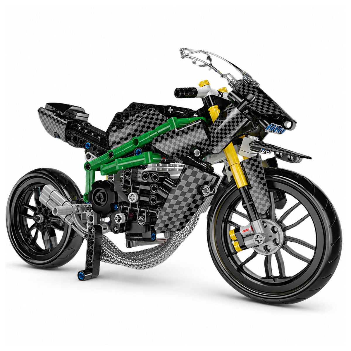 Bausteine ​​Racing Motorrad Sport Schwarz 656 Stk.