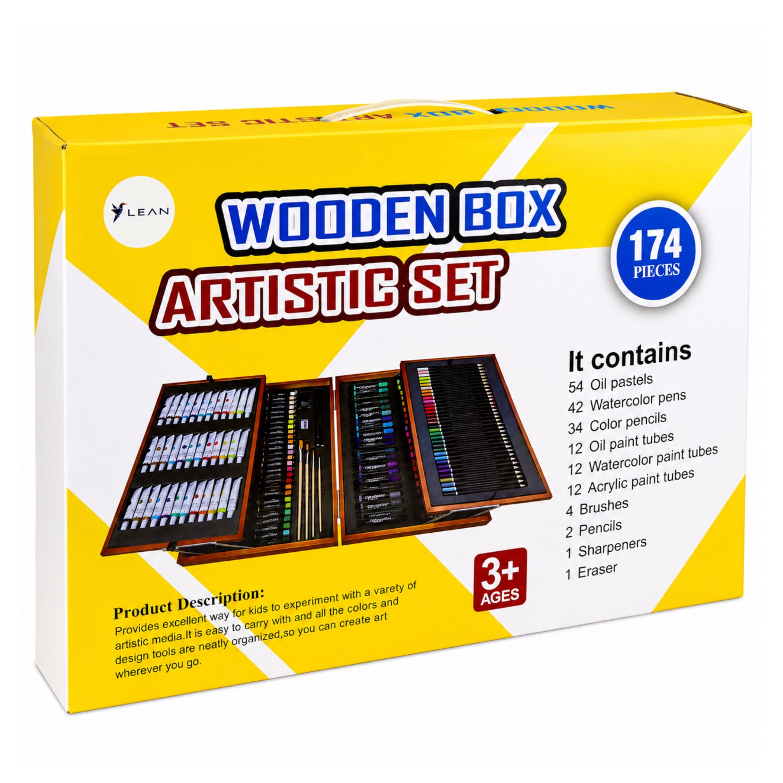 Large Art Set In A Case For Painting And Drawing 174 Pcs.