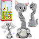 Plush Dancing Cat Interactive Toy Musical Sounds Mascot Gray