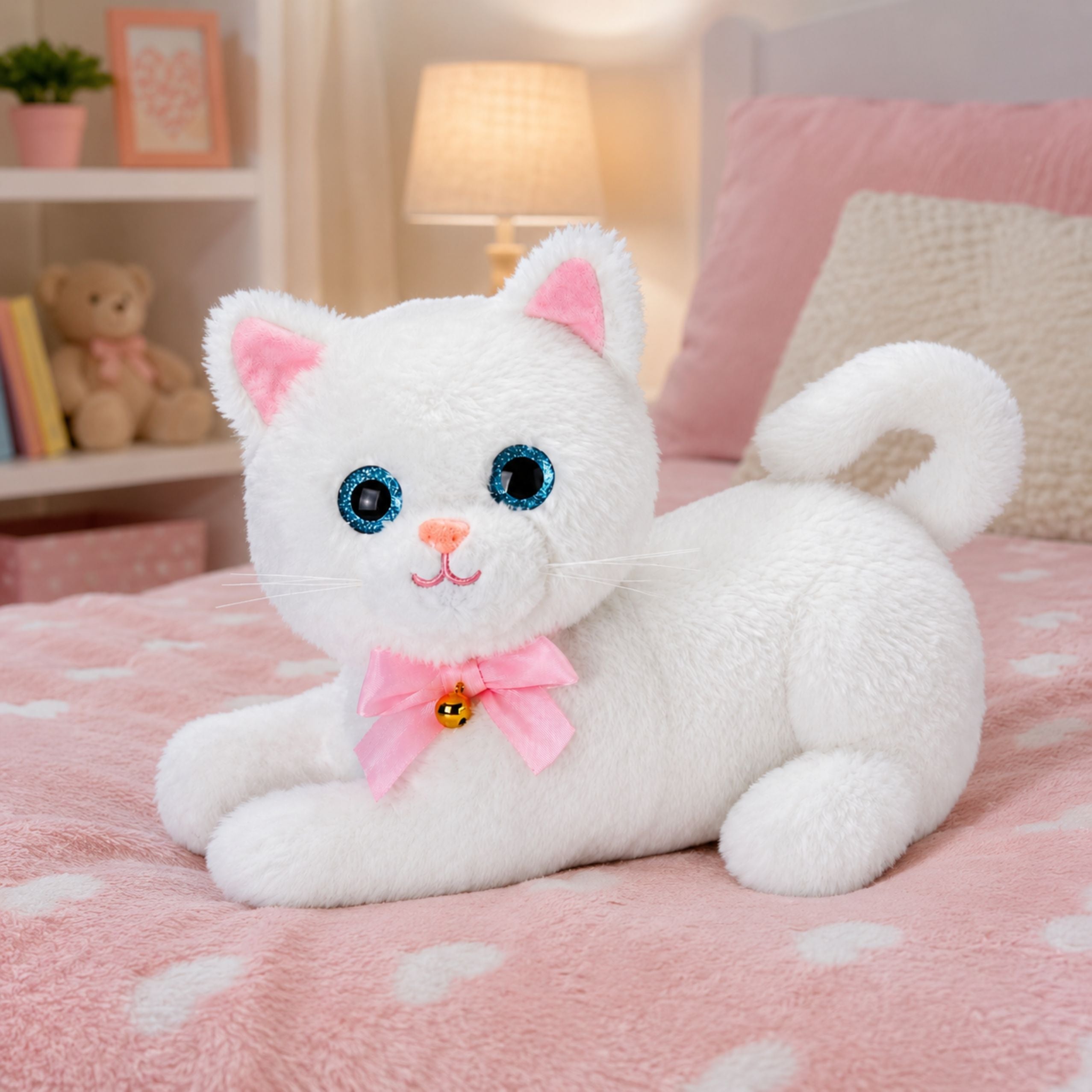 Interactive Kitten With Bottle And Little Sounds Melodies Recording White