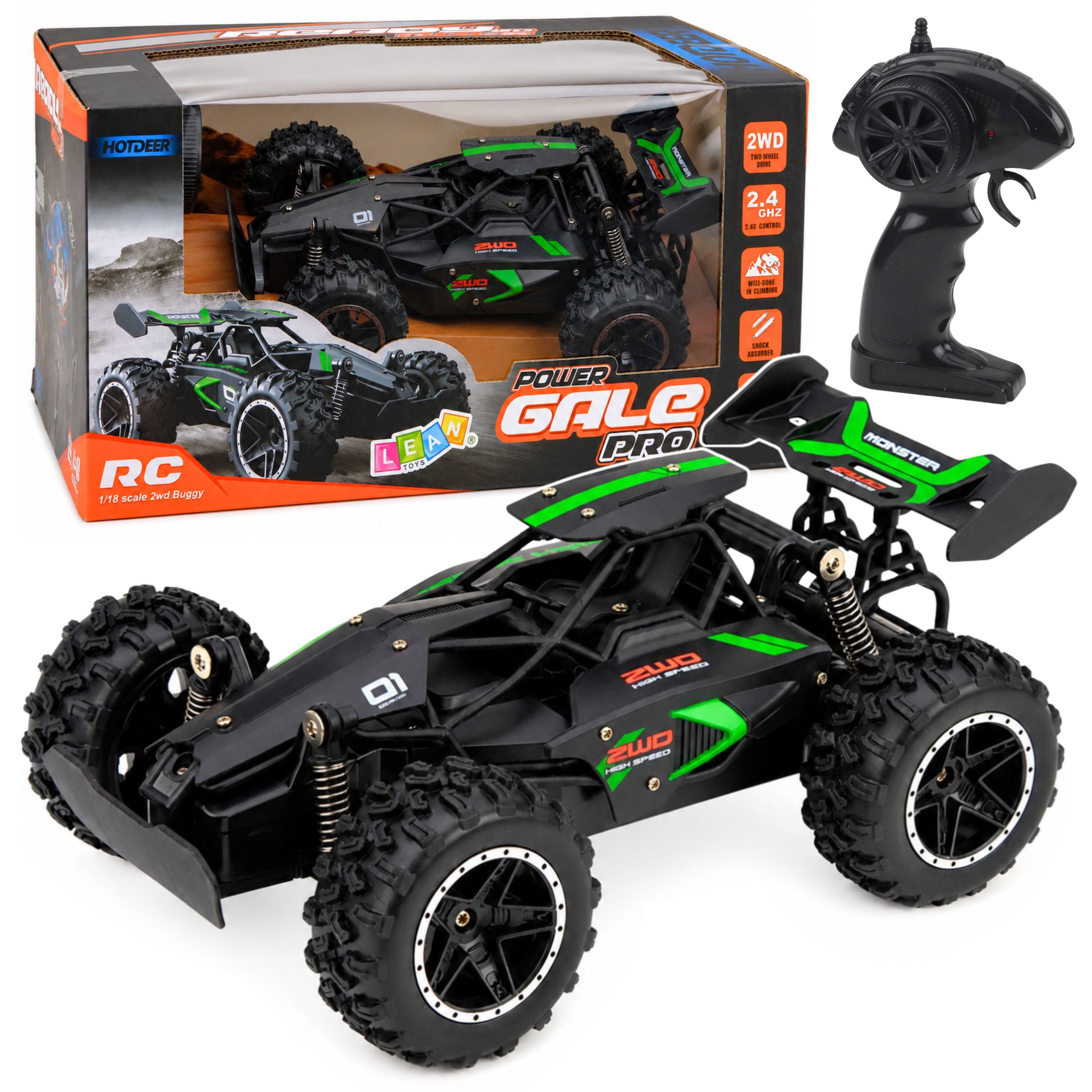 Rc Off-road Climbing Car Remote Controlled Black 1:18 15 Km/h