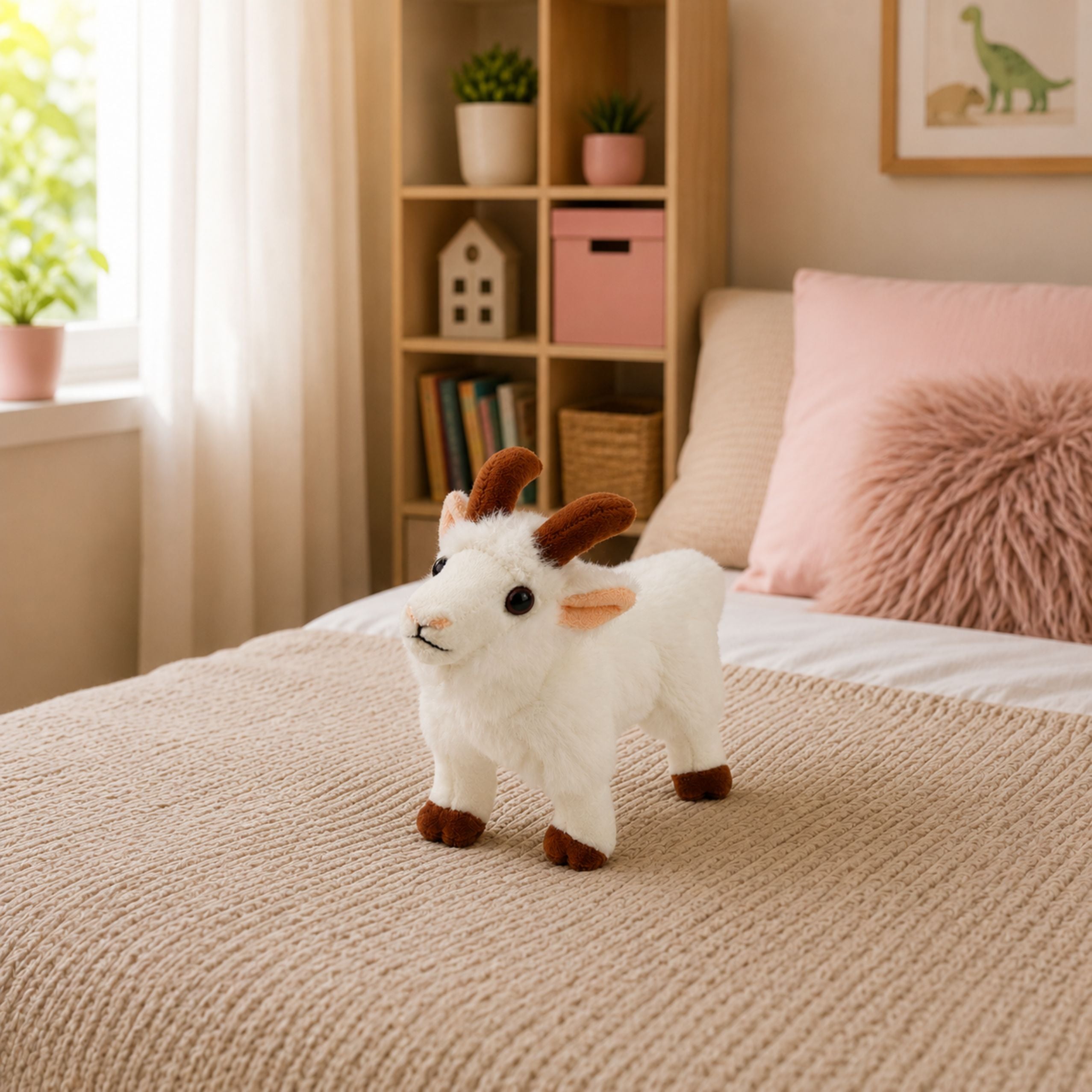 Plush Toy Little Goat For Children White 16 Cm