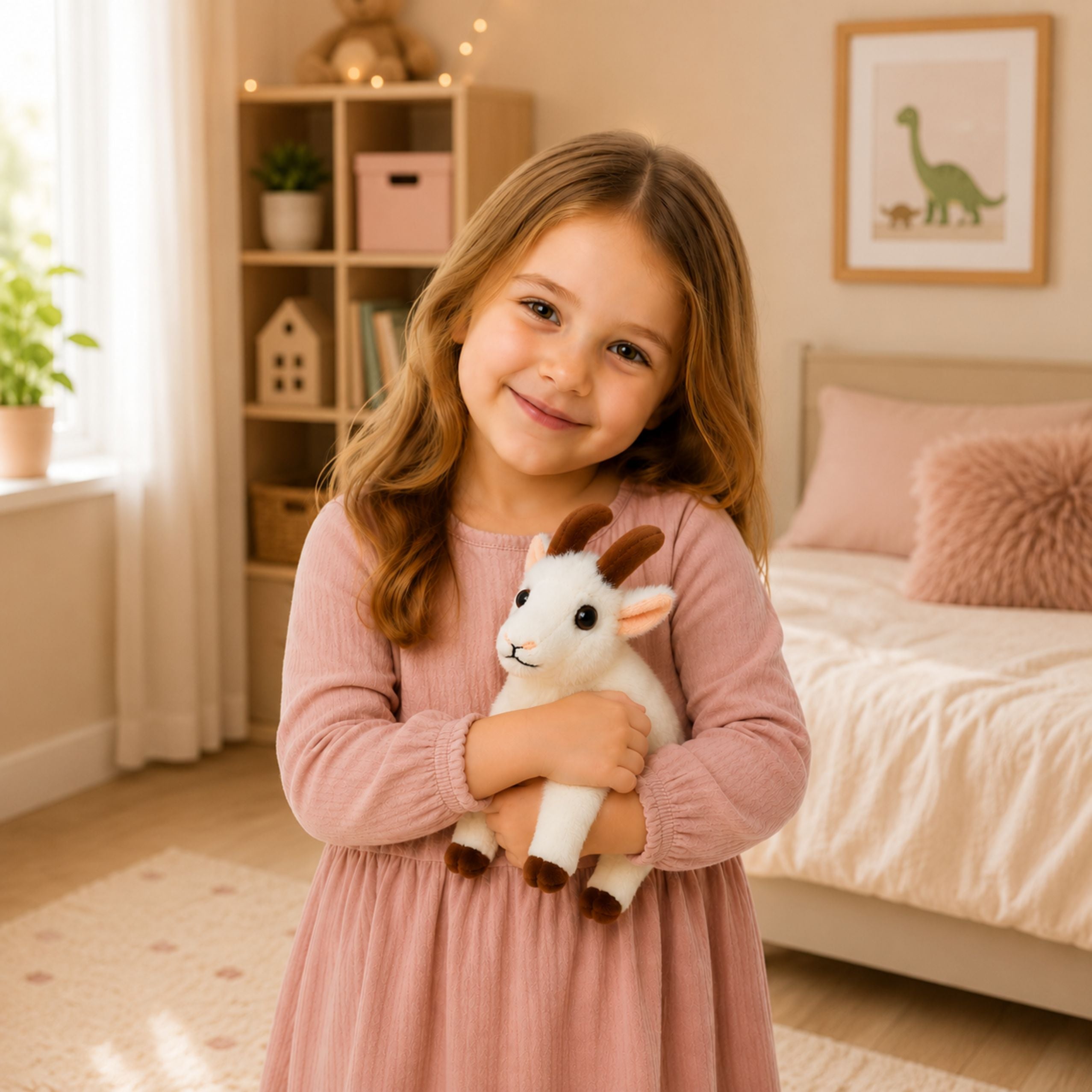 Plush Toy Little Goat For Children White 16 Cm