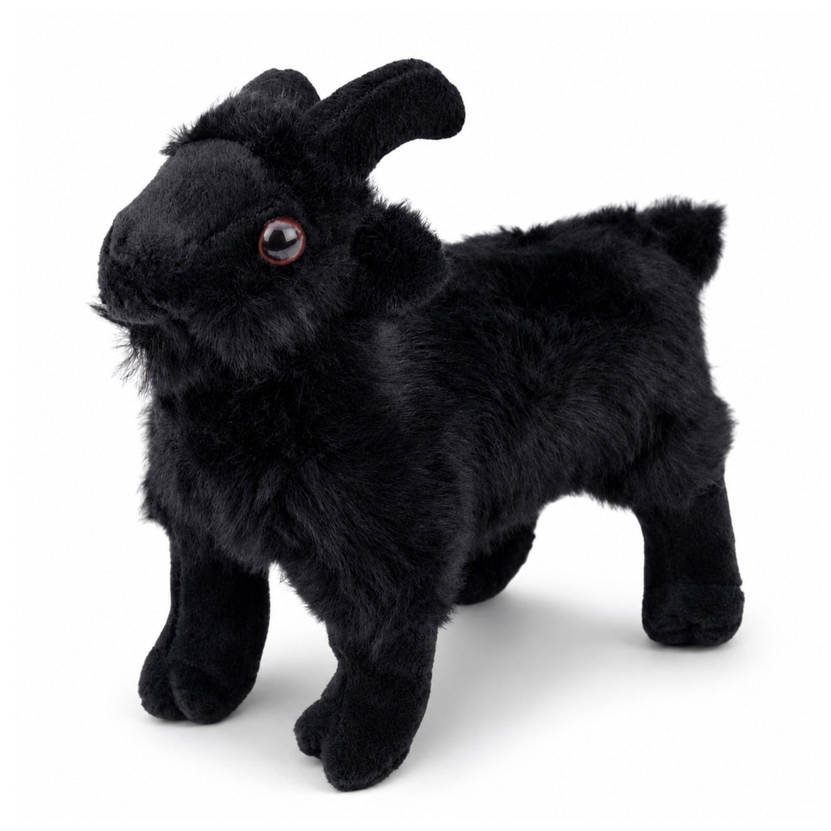 Plüschtier kleine Ziege für Kinder Schwarz 16 cm