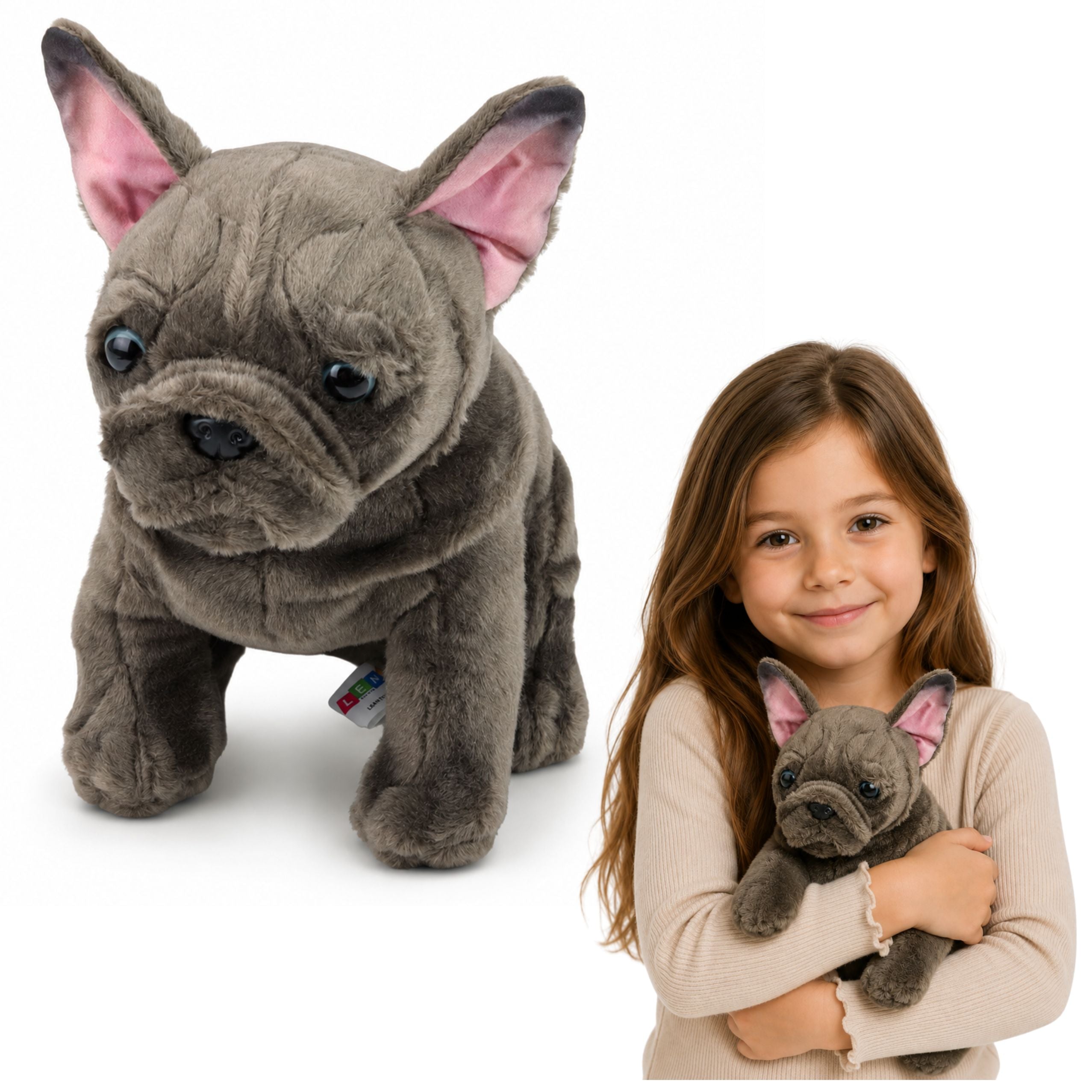 Plush Toy French Bulldog Brown 22 Cm