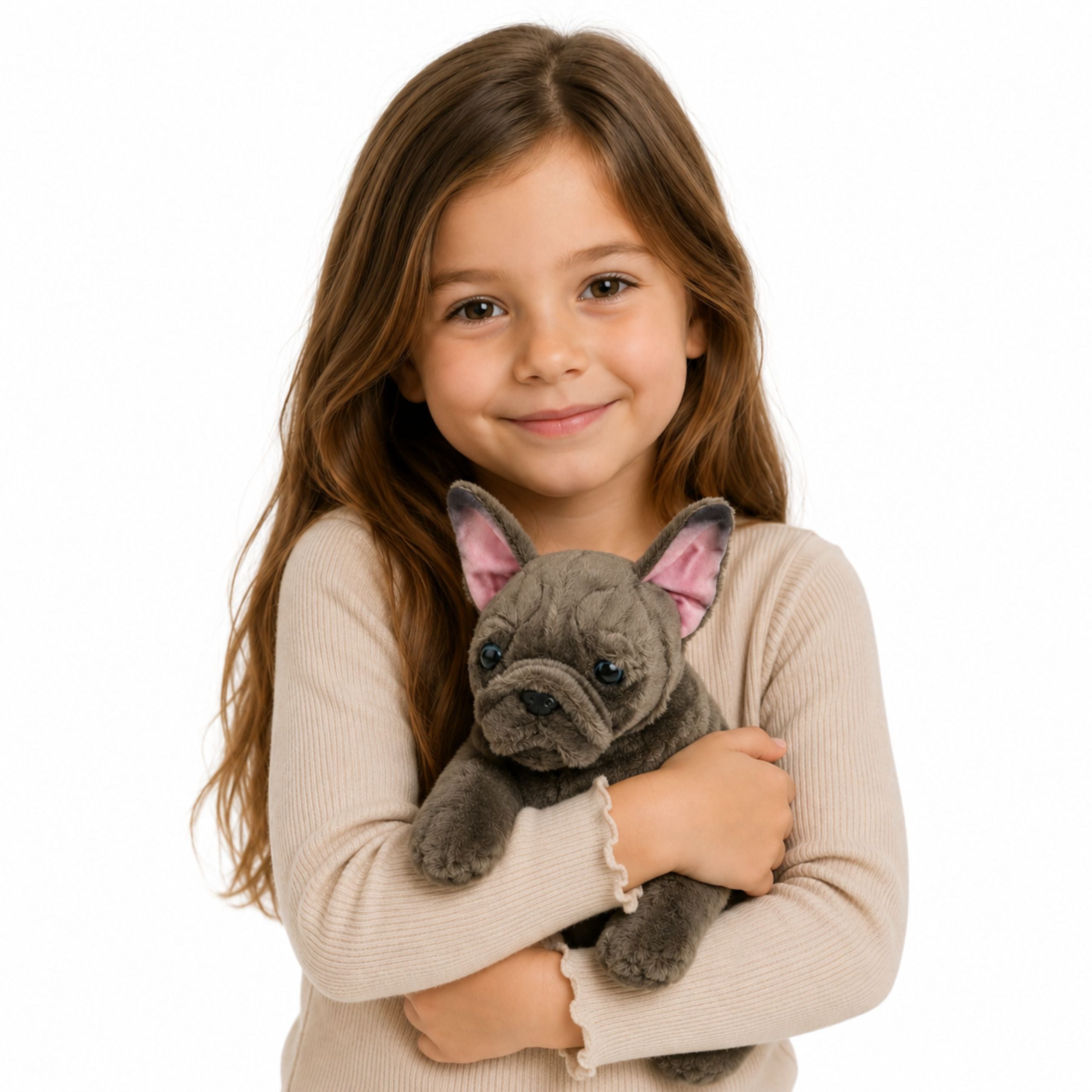 Plush Toy French Bulldog Brown 22 Cm