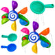 Bath Set Water Windmill With Suction Cups Two Spoons Water Toy