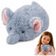 Plush Elephant Mascot Cuddly Toy Soft Small Gray 18 Cm