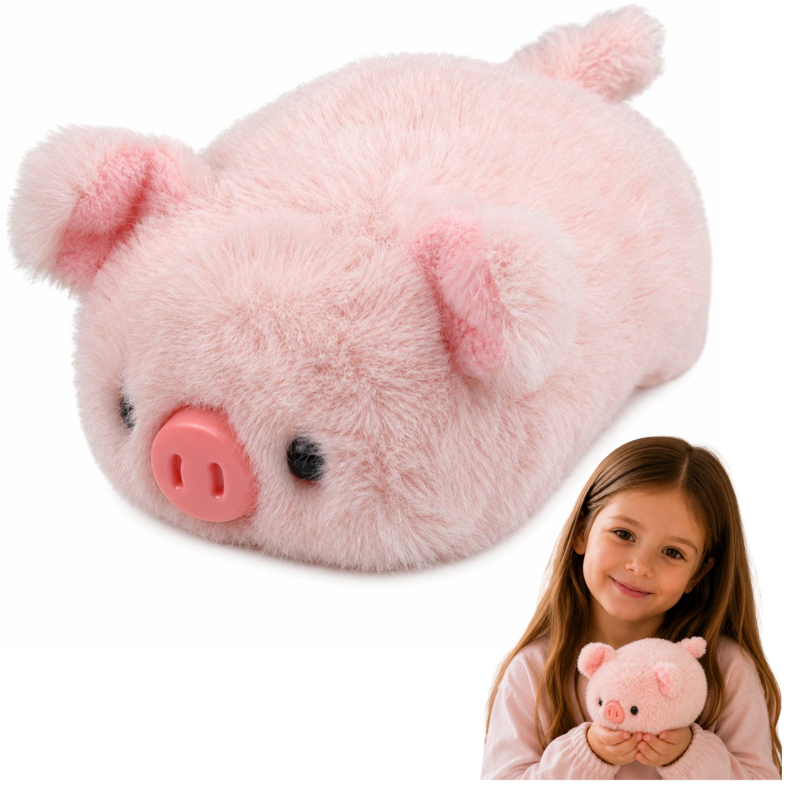 Plush Pig Mascot Soft Cuddly Toy Pink 16 Cm