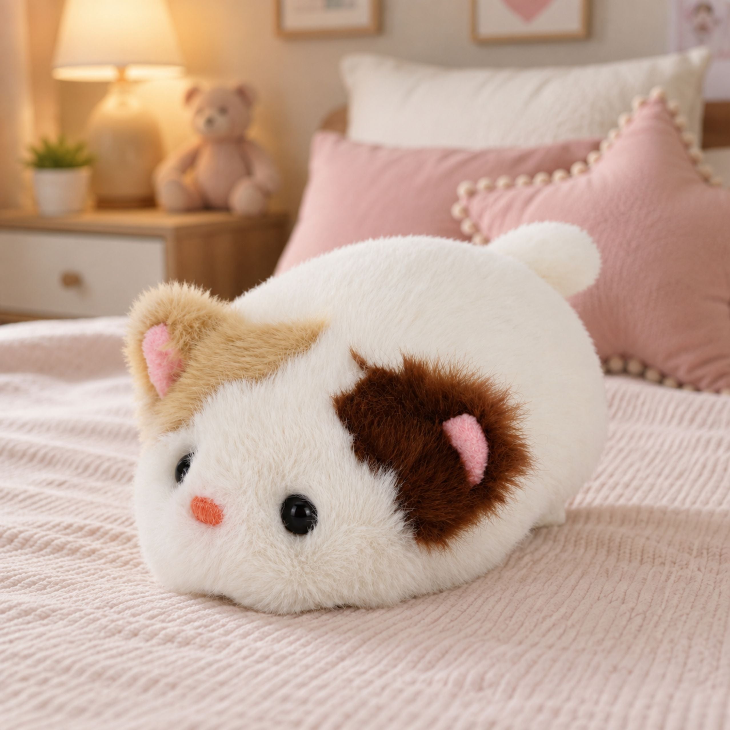 Plush Kitten Mascot Cuddly Toy Soft Small White 16 Cm
