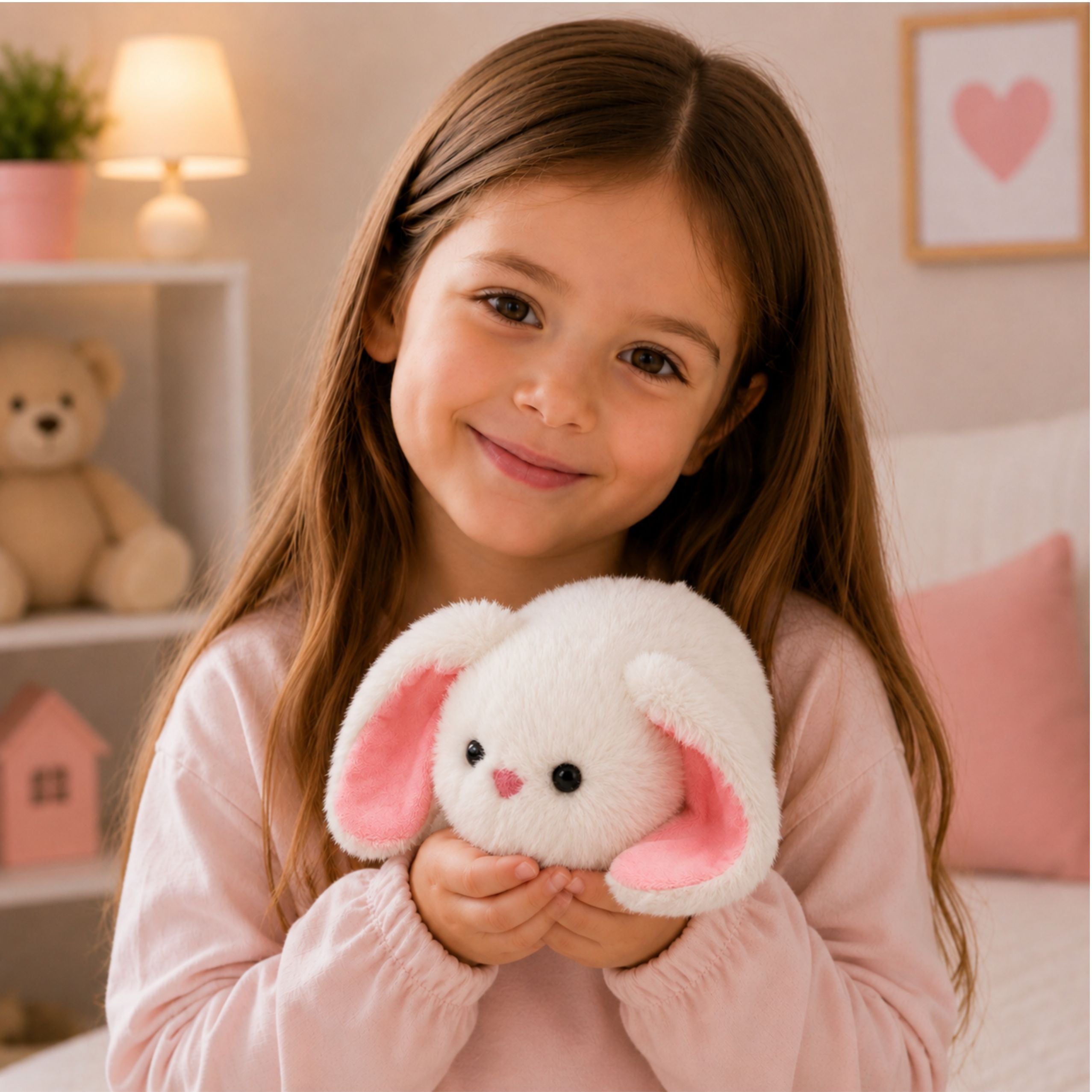 Plush Bunny Hare With Long Ears Plush Toy Cuddly Toy White 16 Cm